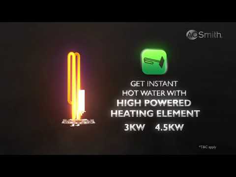 AO Smith FAST-ON 3kW – Instant Heating | 5-Star Efficiency | Hard Water Compatible | BlueShield Anti-Rust Tank | Made for Indian Homes